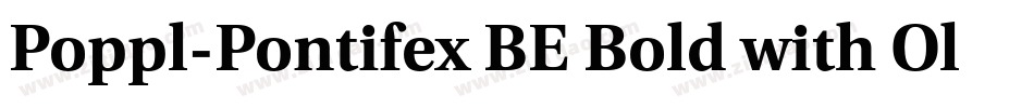 Poppl-Pontifex BE Bold with Oldstyle Figures字体转换